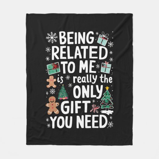 Ich bin verwandt Weihnachts-Weihnachtsgeschenk mei Fleecedecke (Vorderseite)