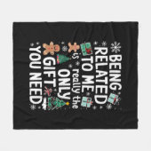 Ich bin verwandt Weihnachts-Weihnachtsgeschenk mei Fleecedecke (Vorderseite (Horizontal))