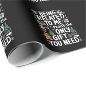 Ich bin verwandt Weihnachts-Weihnachtsgeschenk mei Geschenkpapier (Rolleneckpunkt)