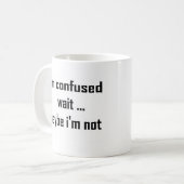 Ich bin verwirrt kaffeetasse (Vorderseite Links)