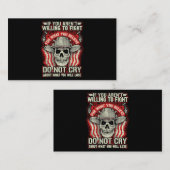 Ich bin Veteran ExArmy diente dem Opfer des Respek Visitenkarte (Vorne/Hinten)