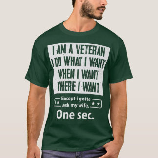 Ich bin Veteran Family Ehefrau Ehepaar P T-Shirt