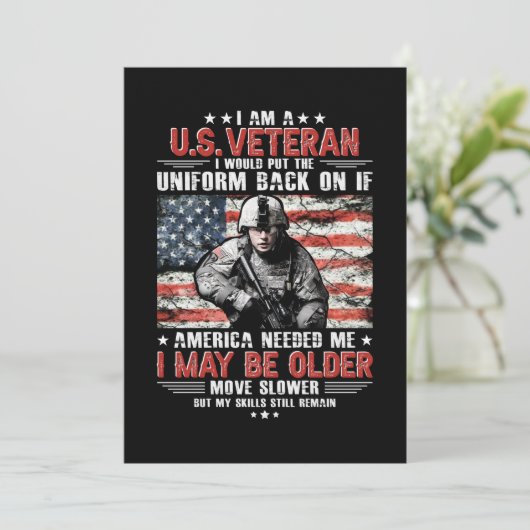 Ich bin Veteran in den USA und bin möglicherweise Save The Date (Stehend Vorderseite)