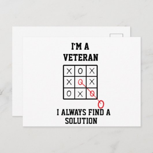 Ich bin Veteran und finde immer eine Postkarte (Vorne/Hinten)