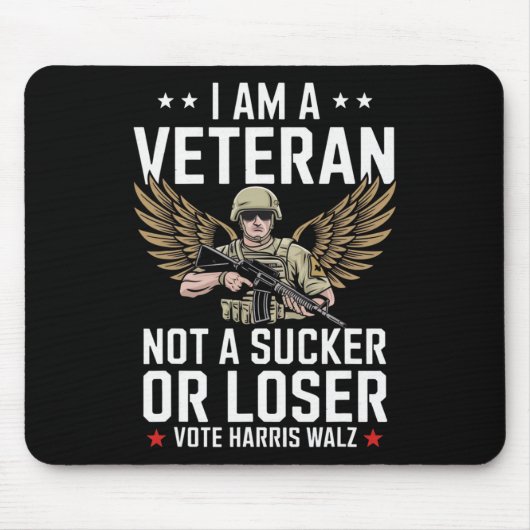 Ich bin Veteran und kein Sucker oder Loser, Harris Mousepad (Vorne)