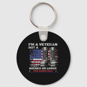 Ich bin Veteran und kein Sucker oder Loser Harris  Schlüsselanhänger