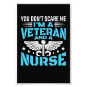 Ich bin Veteran und Krankenschwester Fotodruck (Vorne)