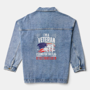 Ich bin Veteran und stehe für die Fahne nichts Sca Jeansjacke