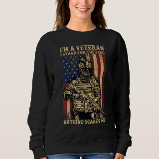 Ich bin Veteran und stehe für die Fahne nichts Sca Sweatshirt