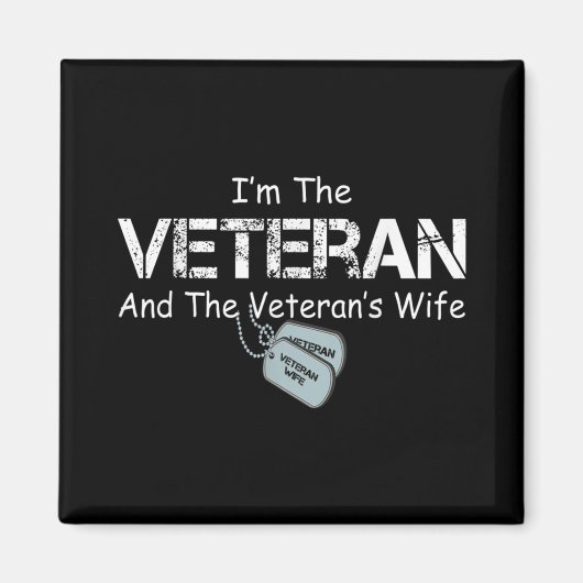 Ich bin Veteran und Veteran-Ehefrau Magnet (Vorne)