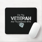 Ich bin Veteran und Veteran-Ehefrau Mousepad (Mit Mouse)