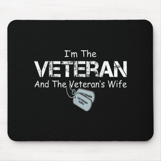 Ich bin Veteran und Veteran-Ehefrau Mousepad (Vorne)