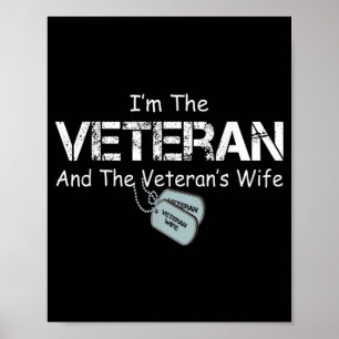 Ich bin Veteran und Veteran-Ehefrau Poster