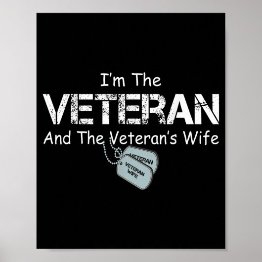 Ich bin Veteran und Veteran-Ehefrau Poster (Vorne)