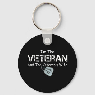Ich bin Veteran und Veteran-Ehefrau Schlüsselanhänger