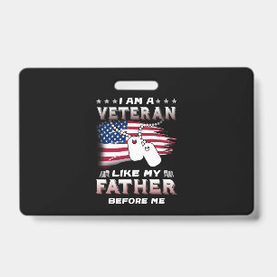 Ich bin Veteran wie mein Vater vor mir Veteran Ausweis