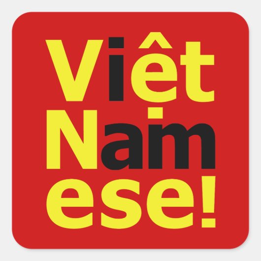 Ich bin Viborett Namese! Quadratischer Aufkleber (Vorderseite)