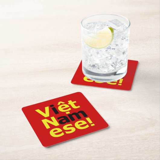 Ich bin Viborett Namese! Rechteckiger Pappuntersetzer (Vor Ort)