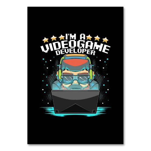 Ich bin Videospielentwickler Tischnummer (Vorderseite)