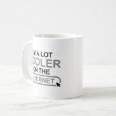 Ich bin viel Cooler im Internet Kaffeetasse (Vorderseite Links)