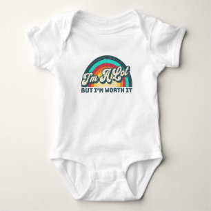 Ich bin viel wert, aber ich bin es wert, dass es e baby strampler