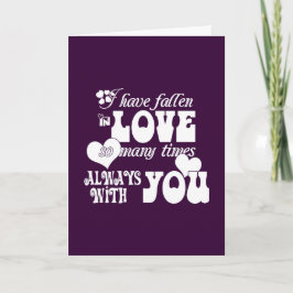 Ich bin viele Male in Liebe gefallen, immer mit di Feiertagskarte