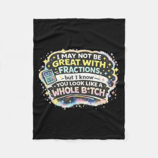 Ich bin vielleicht nicht großartig mit Brüchen, ab Fleecedecke