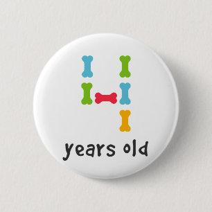 Ich bin vier Jahre alt Button