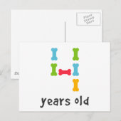 Ich bin vier Jahre alt Postkarte (Vorne/Hinten)