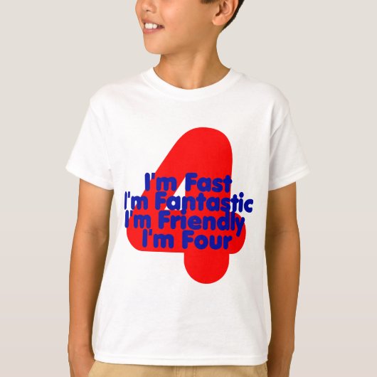 Ich bin vier T-Shirt (Vorderseite)