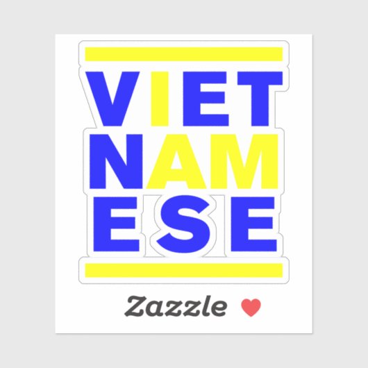 ICH BIN VIETNAMESE AUFKLEBER (Blatt)