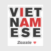 ICH BIN VIETNAMESE AUFKLEBER (Blatt)