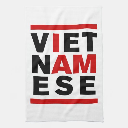 ICH BIN VIETNAMESE GESCHIRRTUCH (Vertikal)