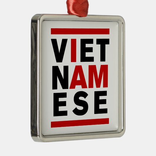 ICH BIN VIETNAMESE SILBERNES ORNAMENT (Rechts)