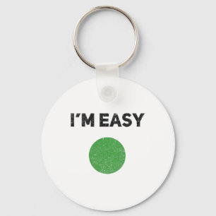 Ich bin Vintager Easy Green Ski Circle Snowboard Schlüsselanhänger