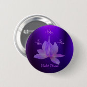 Ich bin Violette Flamme mit Lotus Button (Vorne & Hinten)
