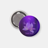 Ich bin Violette Flamme mit Lotus Magnet (Vorderseite/Rückseite)