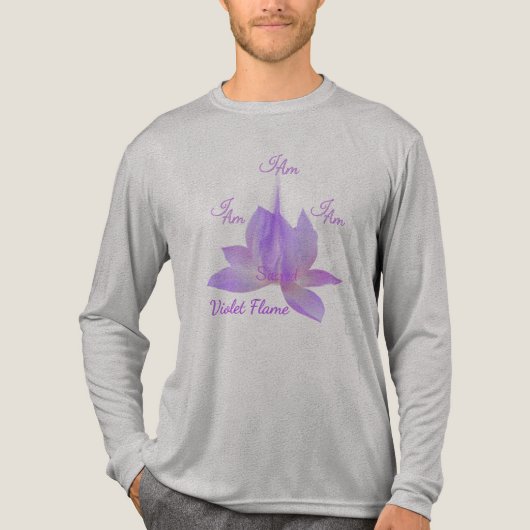 Ich bin Violette Flamme mit Lotus Tri-Blend Shirt (Vorderseite)