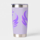 Ich bin violette Flammenfeuer-Vogel-Aufstieg Thermobecher (Rechts)