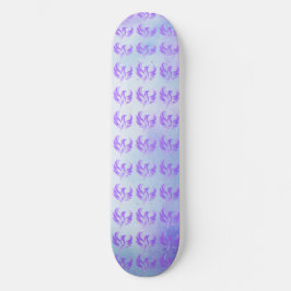 Ich bin violette Flammenfeuer Vogel - Blau violett Skateboard