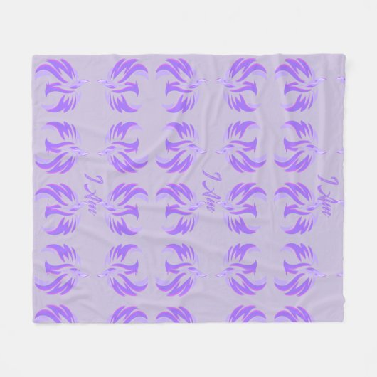 Ich bin violetter Flammenfeuervogel, der aufsteigt Fleecedecke (Vorderseite (Horizontal))