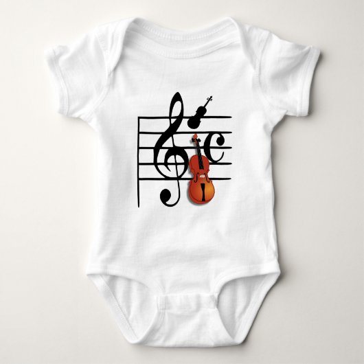 Ich bin Violin_ Baby Strampler (Vorderseite)