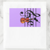 Ich bin Violin_ Rechteckiger Aufkleber (Tasche)