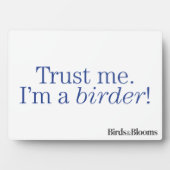 Ich bin Vogelbeobachter Fotoplatte (Vorderseite)