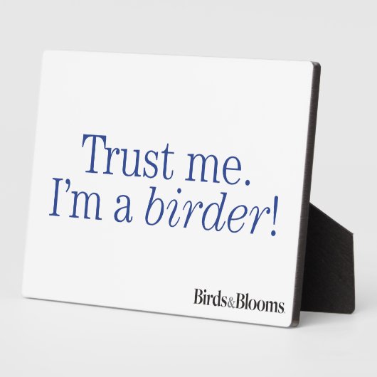 Ich bin Vogelbeobachter Fotoplatte (Seite)