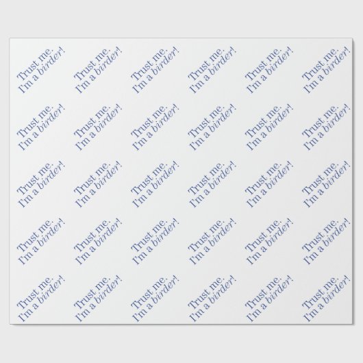 Ich bin Vogelbeobachter Geschenkpapier (Flach)