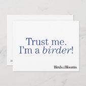 Ich bin Vogelbeobachter Postkarte (Vorne/Hinten)