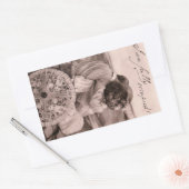 "Ich bin voll beschäftigt!" Vintager romantischer Rechteckiger Aufkleber (Umschlag)