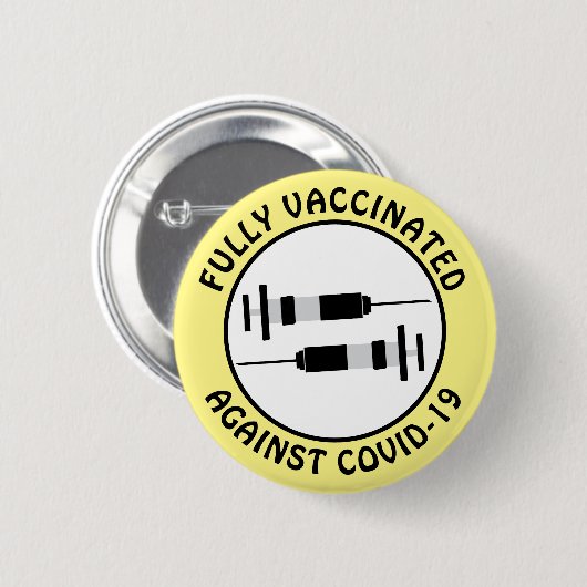 Ich bin voll gegen Covid-19 geimpft Button (Vorne & Hinten)