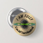Ich bin voll geimpft Button Button Abzeichen (Vorne & Hinten)
